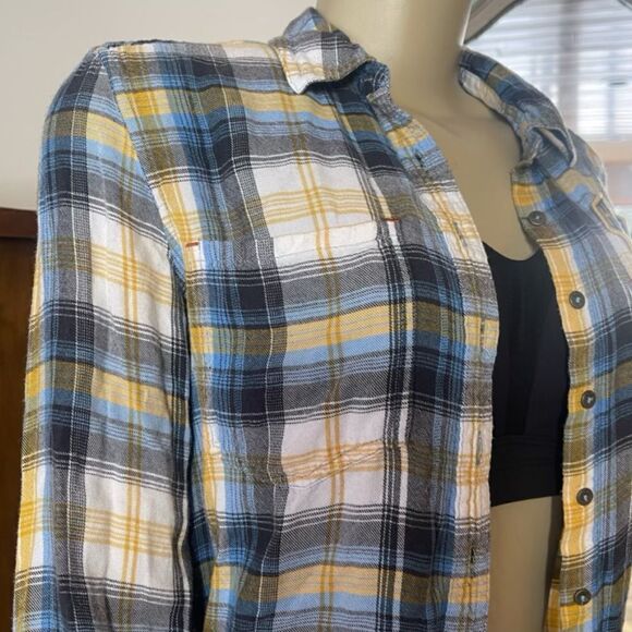 Harley Davidson Women Plaid Rayon Button Up Biker Shirt HDMC Size Small - Picture 2 of 11